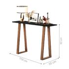 Aparador Belleville Preto Com Pés Em Madeira