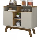 Aparador Berilo 2 Portas 2 Nichos Off-white/cinamomo - Bechara