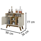 Aparador Berilo Off White/cinamomo – Bechara Móveis