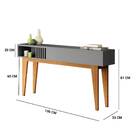 Aparador Bless 136cm Com Nicho Cinza Moonstone Bnn Decor