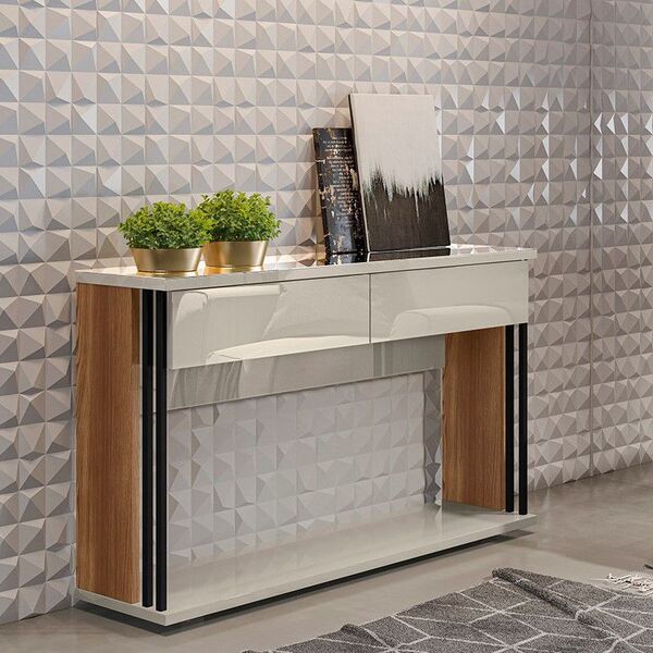 Aparador Bonito Freijo/off White Brilho - Linea Brasil