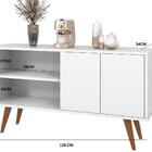 Aparador Branco Buffet Retrô Pés Palito Vintage