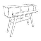 Aparador Bristol 1 Pt Preto E Madeirado