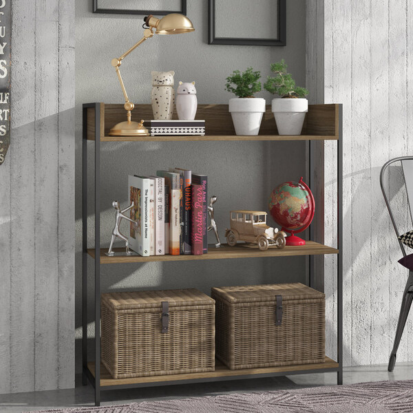 Aparador Brooklyn Com 3 Prateleiras Ba 20 - Carvalho/preto