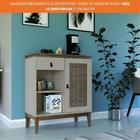 Aparador Buffet 01 Porta 01 Gaveta E 02 Nichos 80 Cm Trama Fr