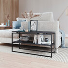 Aparador Buffet 02 Prateleiras 90 Cm Pml02 Preto Pozza