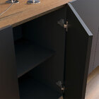 Aparador Buffet 04 Portas Copacabana Preto Fosco/nature Real