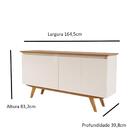 Aparador Buffet 1,60 Com 4 Portas Martina - Pérola / Camaru -