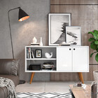 Aparador Buffet 120cm Retrô Com 2 Portas