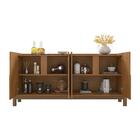 Aparador Buffet 170 Com Cristaleira Lizz Pés Madeira Maciça