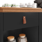 Aparador Buffet 1 Porta E 1 Gaveta Flora Babus - Preto / Noce