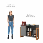 Aparador Buffet 1 Porta Jasper Babus - Onix