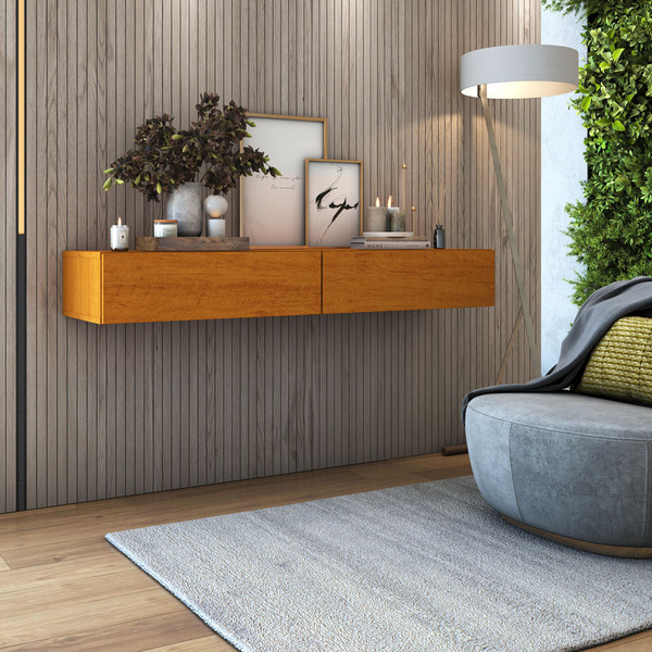 Aparador Buffet 2 Gavetas Espaçosas 1,10mt Para Casa Luxuosa