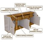 Aparador Buffet 2 Gavetas Ripadas 4 Portas Off White Naturall