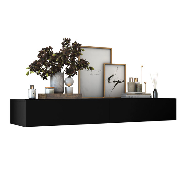 Aparador Buffet 2 Gavetas Suspenso Flutuante Para Corredor Pr