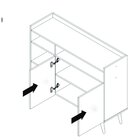 Aparador Buffet 2 Portas 107,5cm Madeira Maciça Com E Pés Em