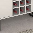 Aparador Buffet 2 Portas 1 Gaveta Estilo Industrial Offwhite