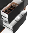 Aparador Buffet 2 Portas 2 Gavetas Preto Freijó Flex Fausto S