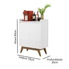 Aparador Buffet 2 Portas Cantinho Do Café Eros - Branco - Loj