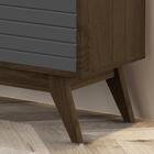 Aparador Buffet 2 Portas Cantinho Do Café Eros - Cedro / Cinz