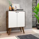 Aparador Buffet 2 Portas Castani Com Branco Brienza