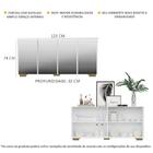 Aparador Buffet 2 Portas Com Espelho E Pés Quadrados Vegas Mu