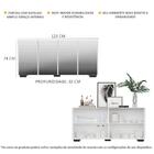 Aparador Buffet 2 Portas Com Espelho E Pés Quadrados Vegas Mu