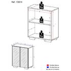 Aparador Buffet 2 Portas Com Espelho E Pés Quadrados Vegas Mu