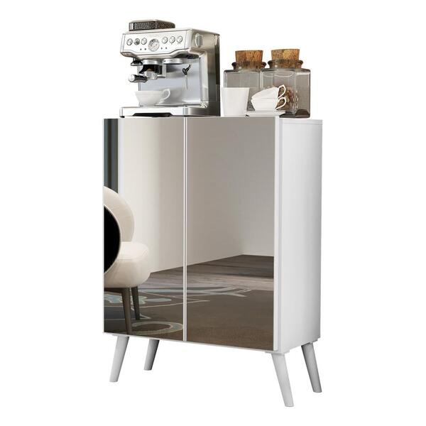 Aparador Buffet 2 Portas Com Espelho Retrô Vegas Multimóveis