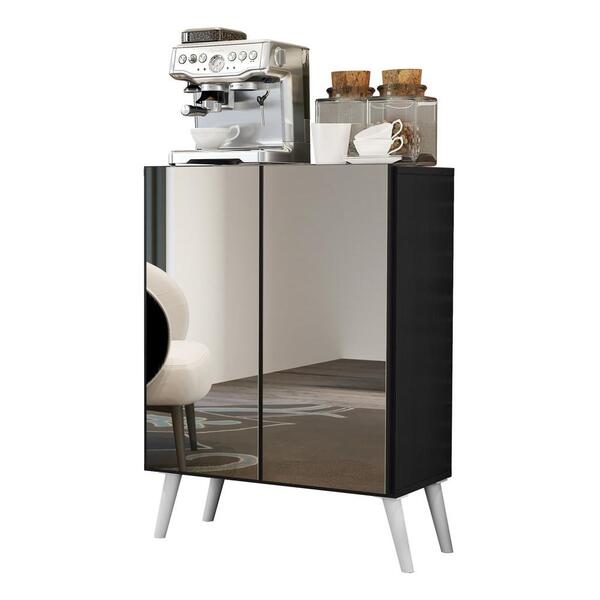 Aparador Buffet 2 Portas Com Espelho Retrô Vegas Multimóveis