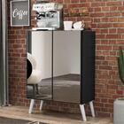 Aparador Buffet 2 Portas Com Espelho Retrô Vegas Multimóveis