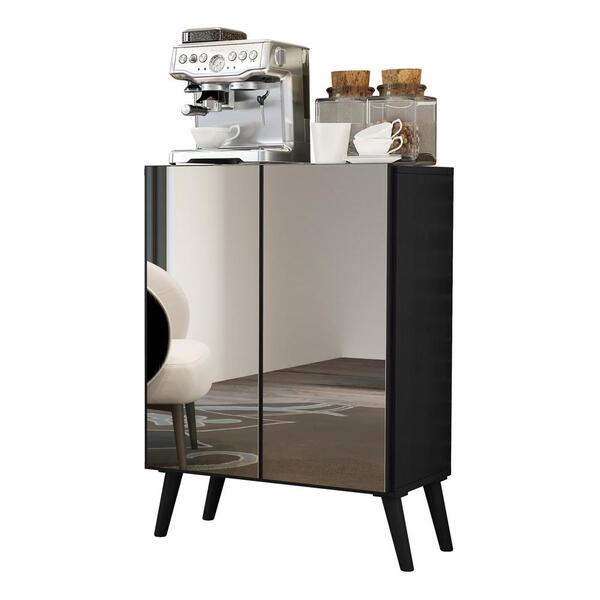 Aparador Buffet 2 Portas Com Espelho Retrô Vegas Multimóveis