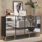 Aparador Buffet 2 Portas Com Espelho Retrô Vegas Multimóveis