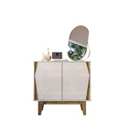 Aparador Buffet 2 Portas Off White Madero Canela Califórnia L