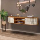 Aparador Buffet 2 Portas Suspenso 183cm Naturale Off White Wa