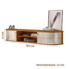 Aparador Buffet 2 Portas Suspenso 183cm Naturale Off White Wa