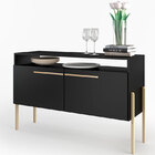 Aparador Buffet 2 Portas Tulipa Preto - Estilare