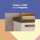 Aparador Buffet 3 Portas 105cm Com Tampo Telasul Branco