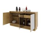 Aparador Buffet 3 Portas 1 Gav Com Espelho Multimóveis Cr5000