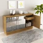 Aparador Buffet 3 Portas 1 Gav Com Espelho Multimóveis Cr5000