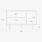 Aparador Buffet 3 Portas Bordas Arredondadas Pés Madeira 1,20