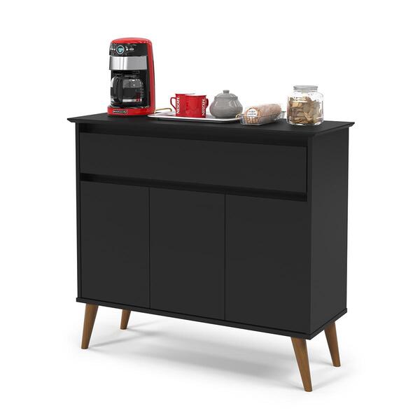 Aparador Buffet 3 Portas Cantinho Café 1 Gaveta Organizadora