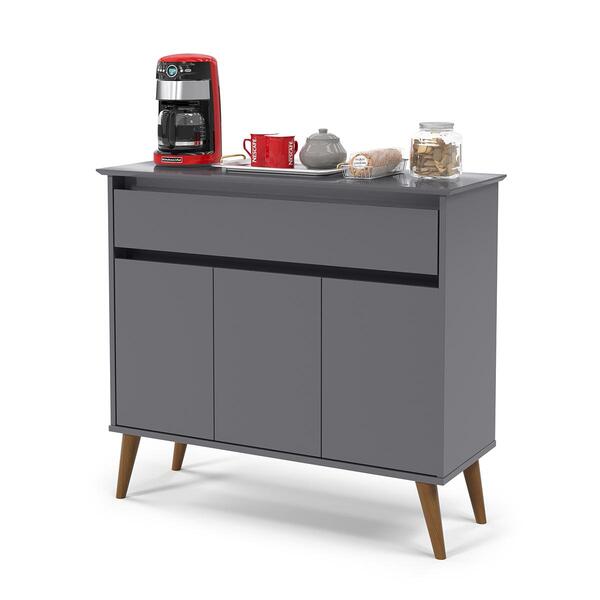 Aparador Buffet 3 Portas Cantinho Café 1 Gaveta Organizadora