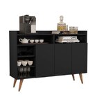 Aparador Buffet 3 Portas Celta Giga Móveis Preto