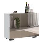 Aparador Buffet 3 Portas Com Espelho E Pés Quadrados Vegas Mu