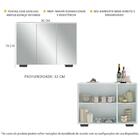 Aparador Buffet 3 Portas Com Espelho E Pés Quadrados Vegas Mu