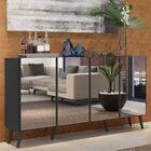 Aparador Buffet 3 Portas Com Espelho Retrô Vegas Multimóveis