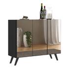 Aparador Buffet 3 Portas Com Espelho Retrô Vegas Multimóveis