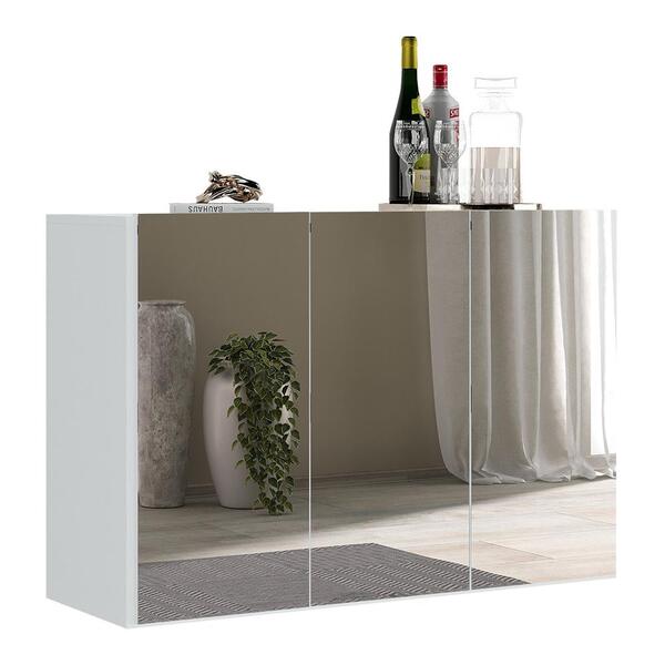 Aparador Buffet 3 Portas Com Espelho Suspenso Vegas Multimóve