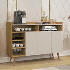 Aparador Buffet 3 Portas Com Nicho Retrô Celta - Cumaru/off W